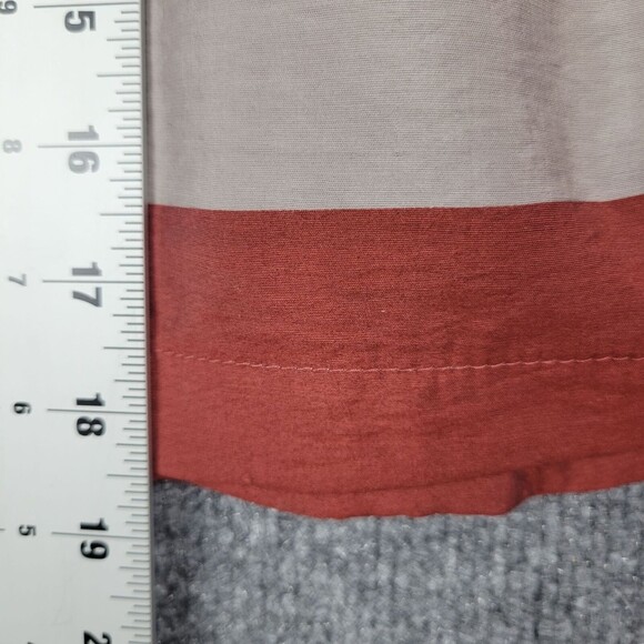 Anthropologie COREY LYNN CALTER Red & Gray Stripe Lined Skirt Pockets SIZE 0 - Picture 6 of 12